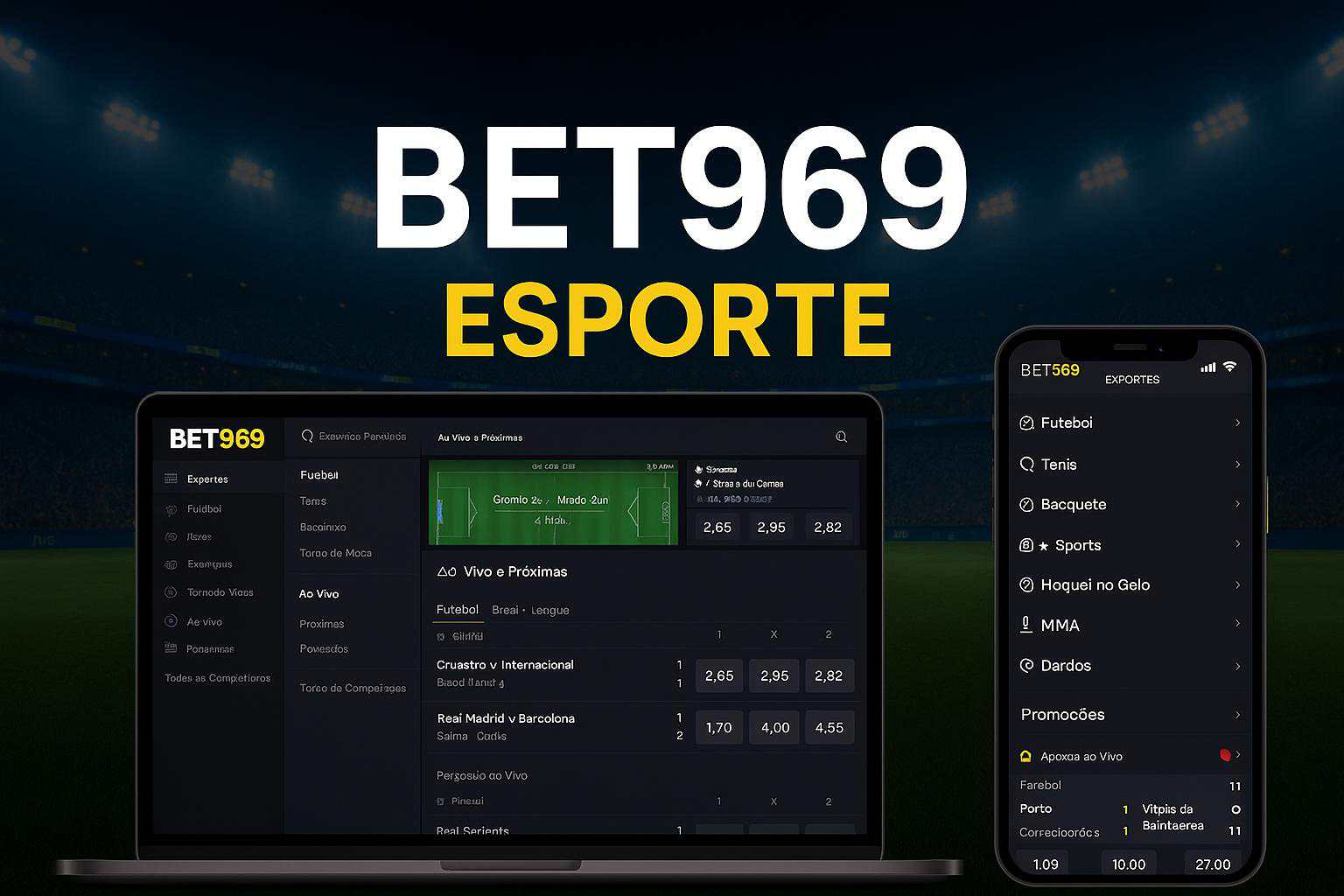 Apostas esportivas no cassino online BET969